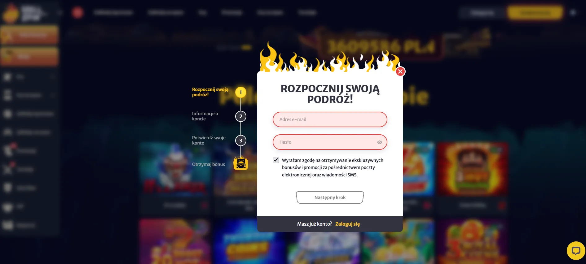 Jak zalogować się do Casino HellSpin